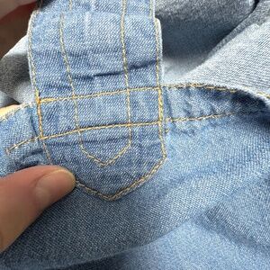 curtain blue jean denim MARTHA STEWART vintage 42x60